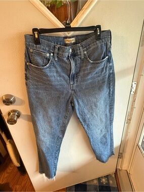 Madewell The Perfect Vintage Jean Women's 30 High Rise Raw Hem Straight Leg